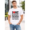 t.shirt maglietta in cotone con stampa I love my super hot beautiful girlfriend so please stay away for me