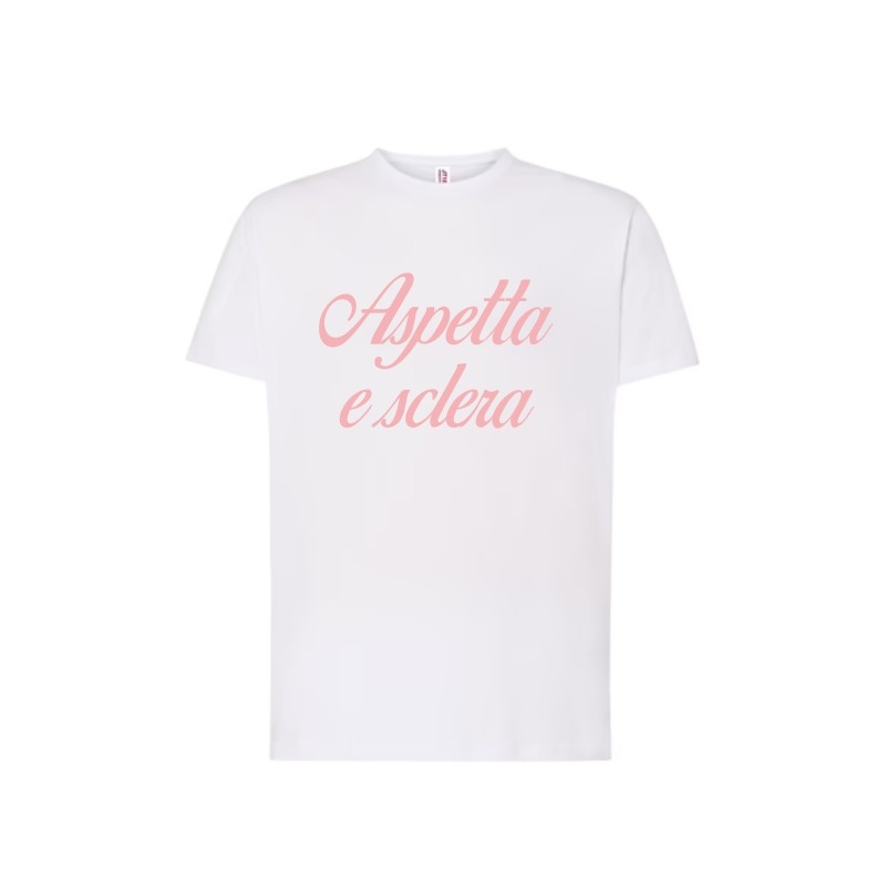 T-SHIRT IN COTONE ADULTO CON STAMPA ASPETTA E SCLERA