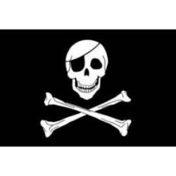 Bandiera pirata in stoffa...