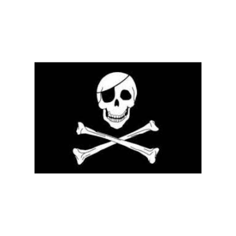 Bandiera pirata in stoffa teschio  cm 90x145