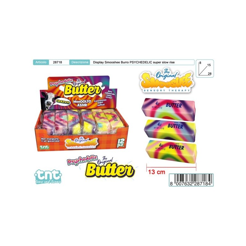 TnT SMOOSHEE BUTTER MULTICOLOR SLOW RISE PSYCHEDELIC Disp 12pz
