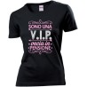 T-shirt maglietta in cotone donna con stampa VIP vecia in pensione
