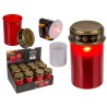 Lumino funebre LED, rosso,12, 5 x 7 cm, per 2 pile (LR 14, 1, 5 V - non incluse), 12 pz. per display