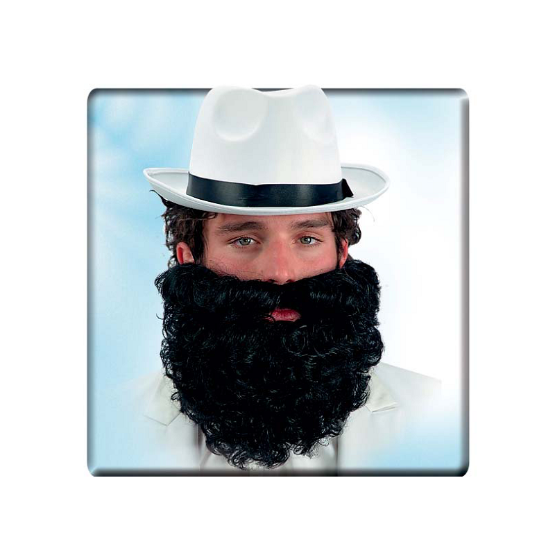 Barba con baffi nera media